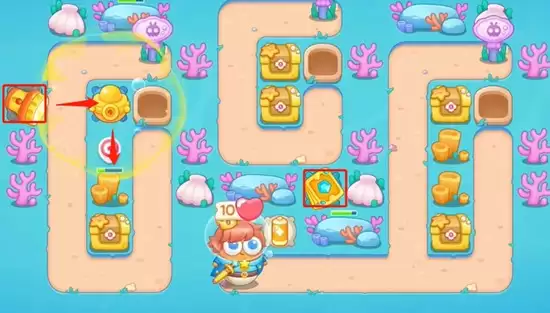 保卫萝卜4海的闺女第103关怎么过 海的闺女第103关无伤金萝卜通关攻略