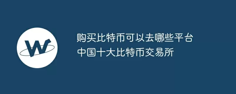 购买比特币可以去哪些平台 中国十大比特币交易所