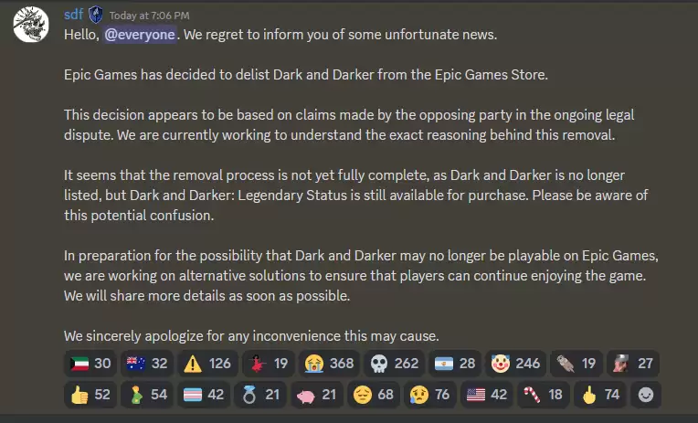 Dark and Darker法律纠纷再起波澜:免费版本再次下架