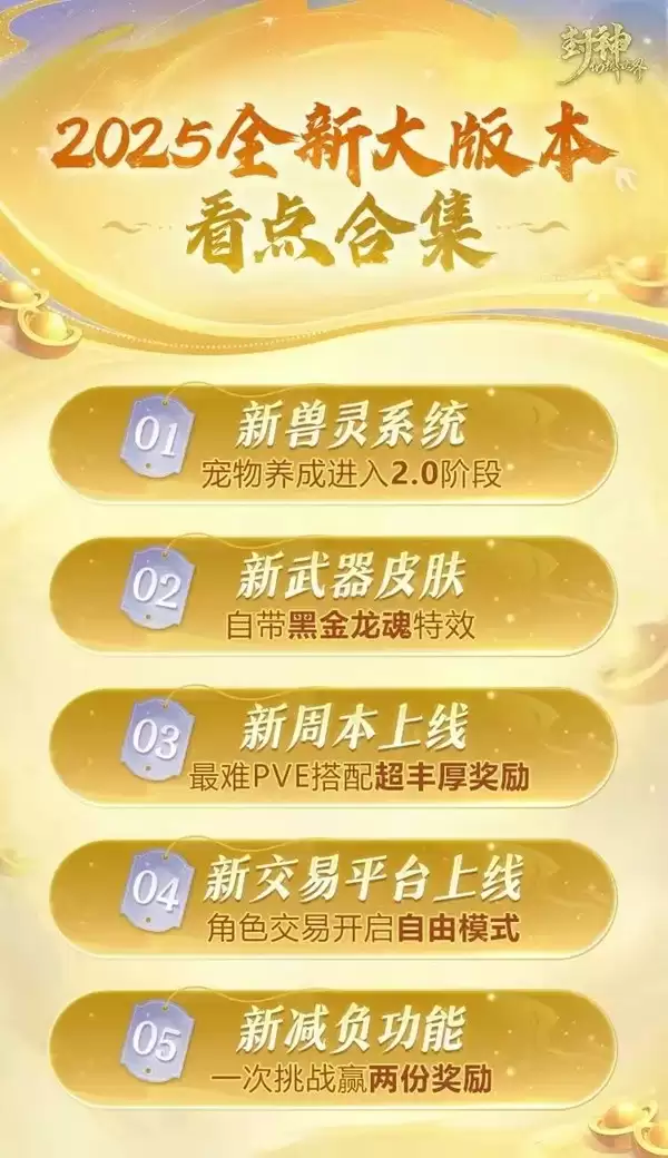 新武器皮肤、兽灵系统、交易平台…2025全新大版本来了！去福利服玩新版本喽～