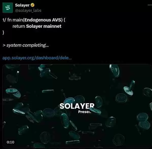 盘点五个值得关注的高收益项目：Solayer、Mantra、Factor、Camelot、Beefy