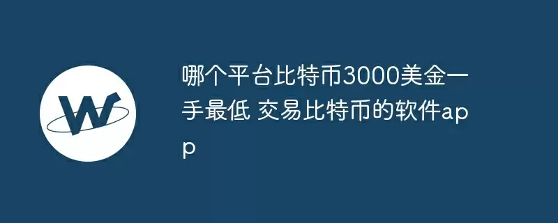 哪个平台比特币3000美金一手最低 交易比特币的软件app