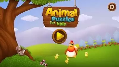 可爱的动物拼图 