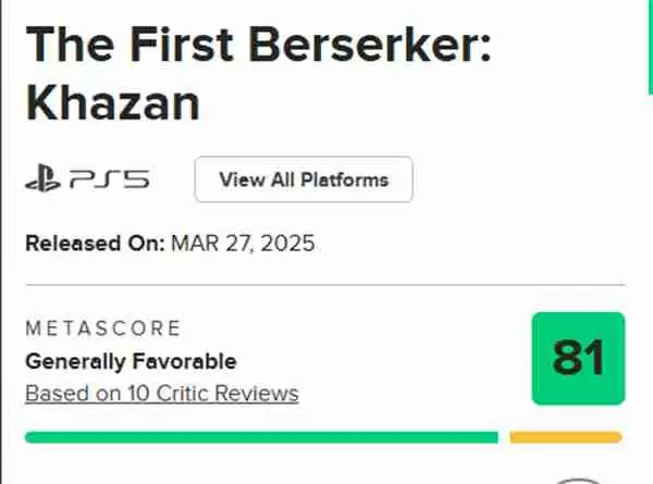 《第一狂战士：卡赞》媒体评分解禁 M站均分81分