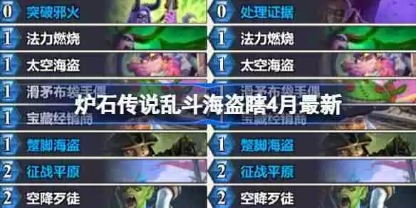 炉石传说乱斗海盗瞎卡组代码-炉石传说乱斗海盗瞎推荐4月