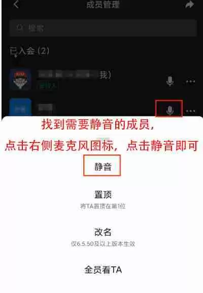 钉钉视频会议怎么把别人静音