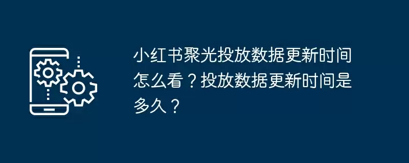 小红书聚光投放数据更新时间怎么看？投放数据更新时间是多久？