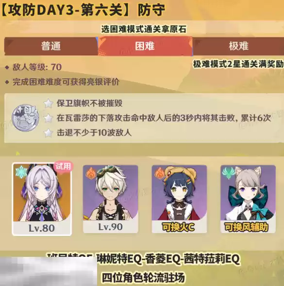 原神荣花竞捷之争第六关怎么做 荣花演武阵容推荐