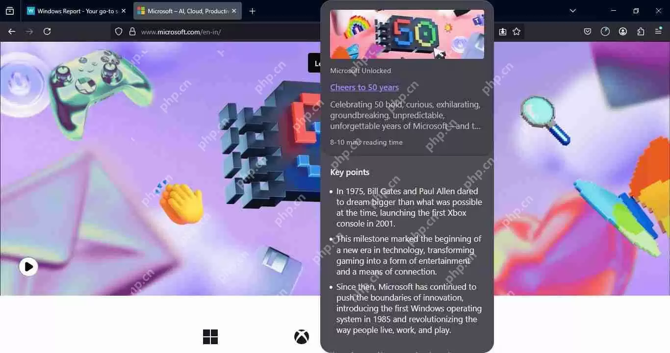 火狐 Firefox 浏览器测试 AI 链接悬停预览，解析网页关键点
