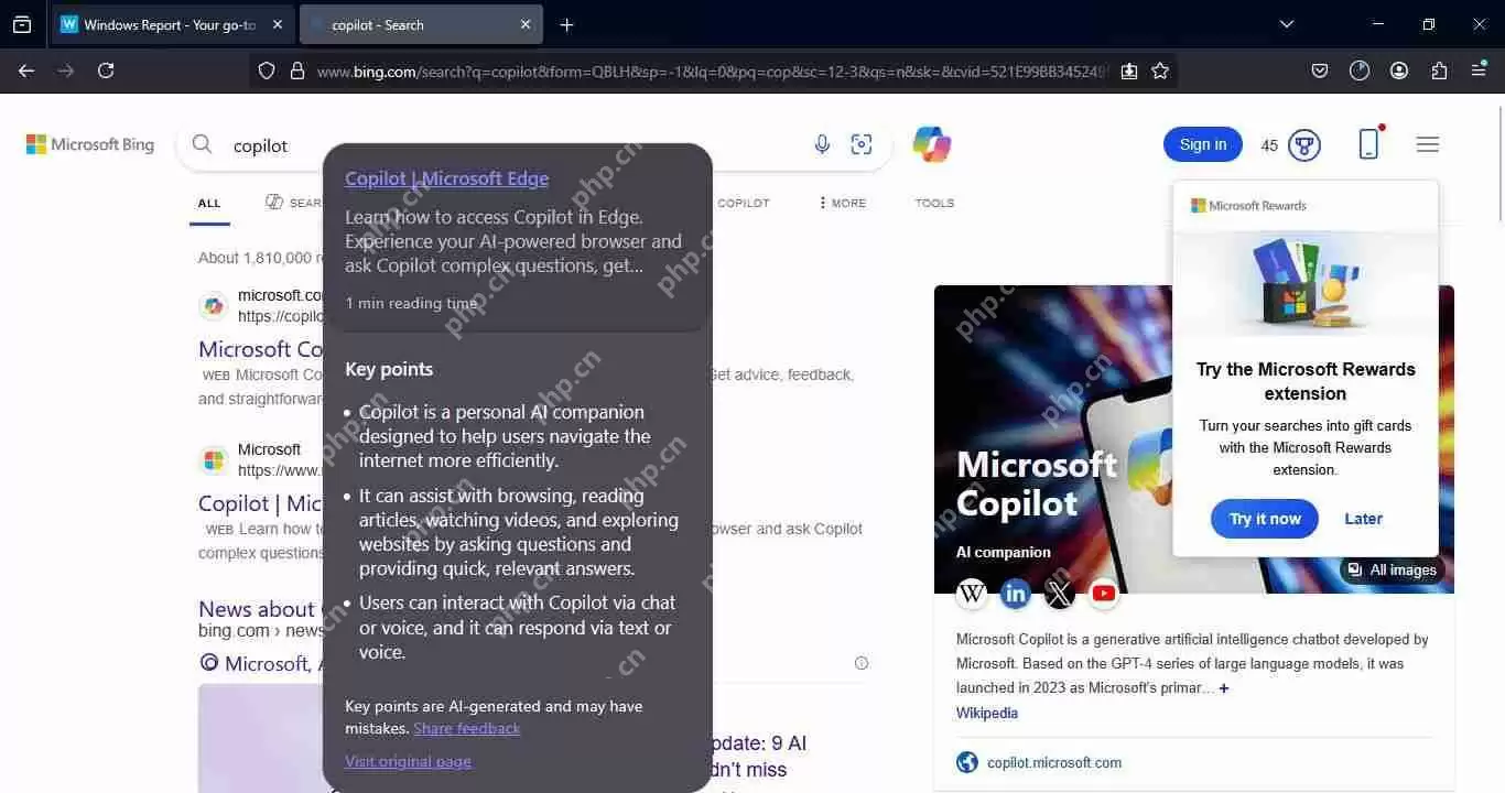 火狐 Firefox 浏览器测试 AI 链接悬停预览，解析网页关键点