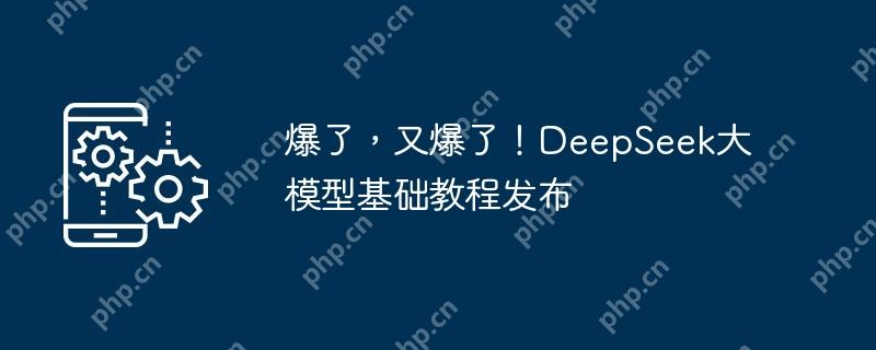 爆了，又爆了！deepseek大模型基础教程发布