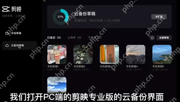 剪映如何使用云备份功能？剪映使用云备份功能的方法