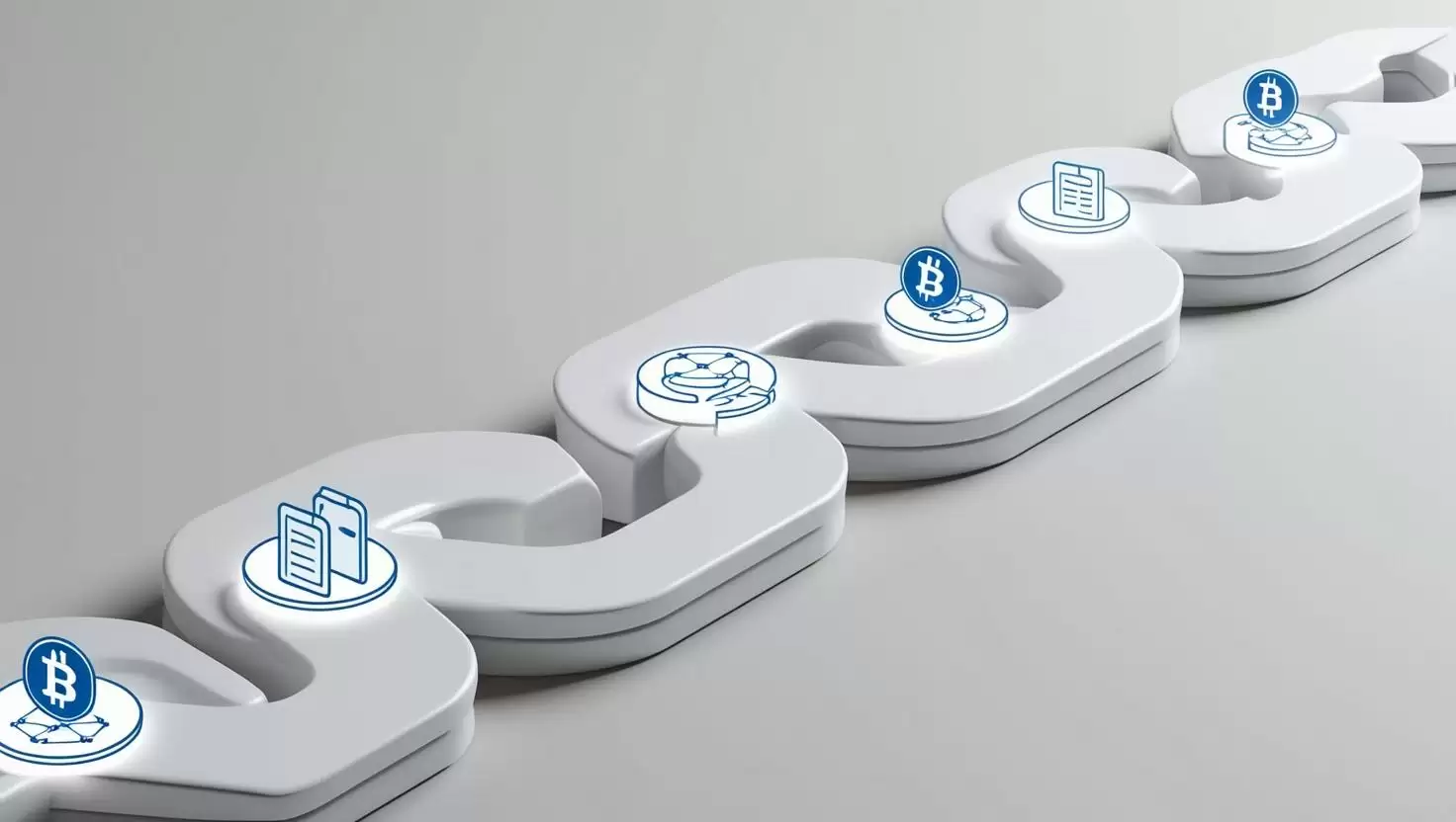 3D chain with primary blockchain network and transaction icons in a light style, no more element, no word (1).webp