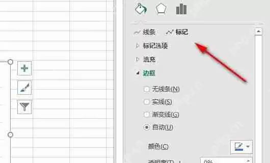 excel折线图连接标记点形状怎么改？
