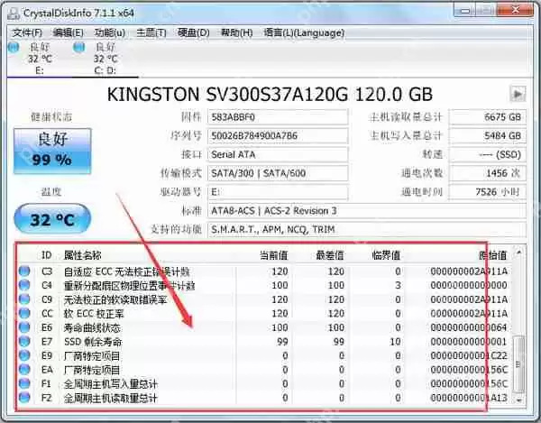 crystaldiskinfo参数解读