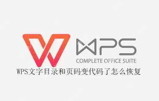 WPS文字目录和页码变代码了怎么恢复