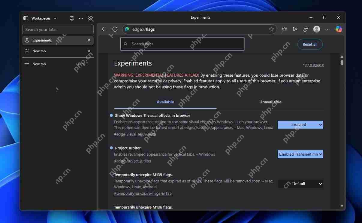 微软优化Win11 Edge 浏览器新垂直标签：Transient/Switcher 双模