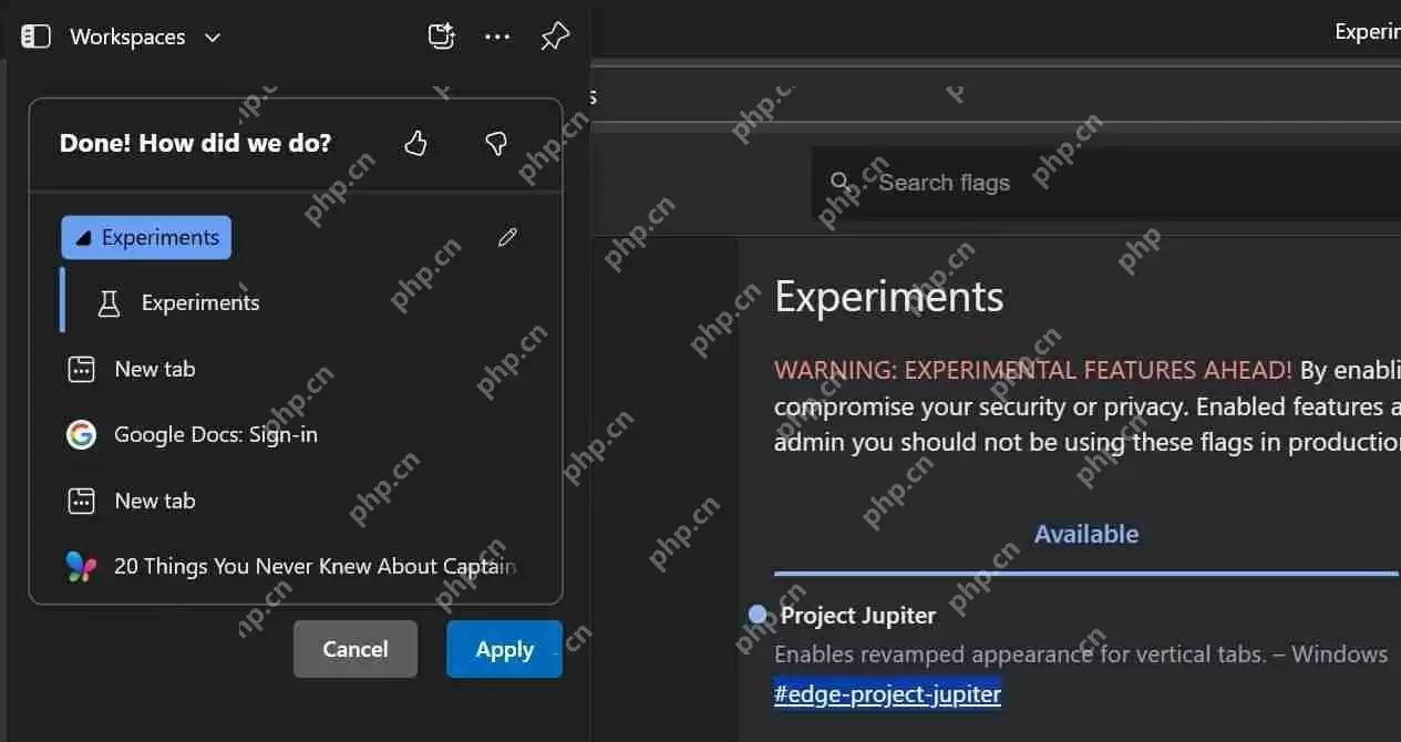 微软优化Win11 Edge 浏览器新垂直标签：Transient/Switcher 双模