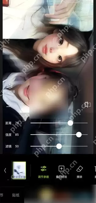 醒图app模糊度怎么调节