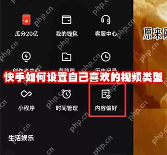 快手如何设置自己喜欢的视频类型