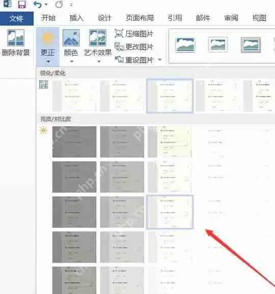 Word2016文档中的图片怎么调整亮度?