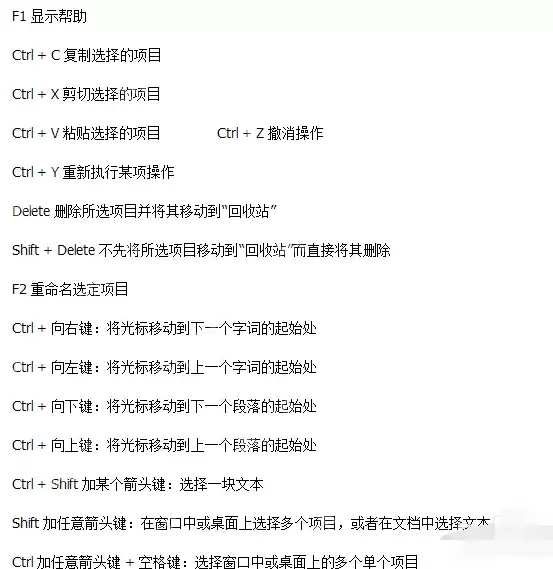 告诉你电脑快捷键大全