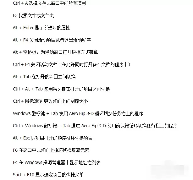 告诉你电脑快捷键大全