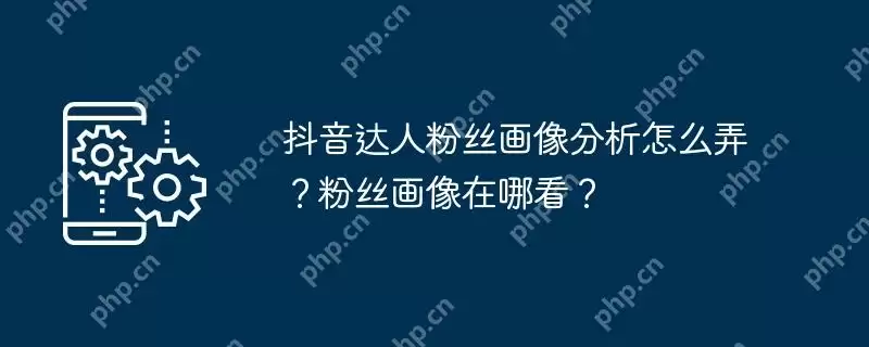 抖音达人粉丝画像分析怎么弄？粉丝画像在哪看？
