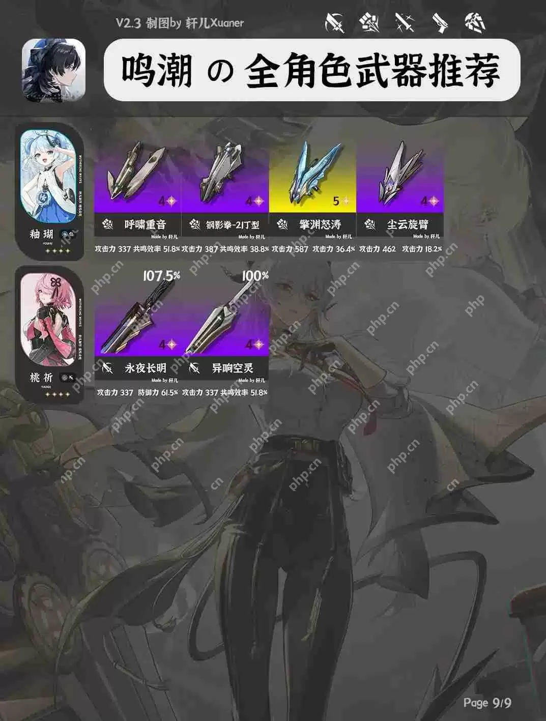 鸣潮V2.3全角色武器推荐大全