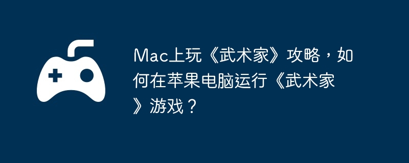 Mac上玩《武术家》攻略，如何在苹果电脑运行《武术家》游戏？
