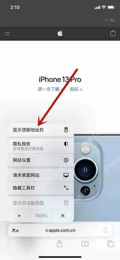 ios15系统safari浏览器搜索框怎么放在上面
