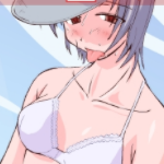 怕热的美女 