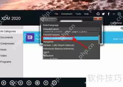 XDM设置中文版的方法