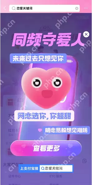 支付宝恋爱关键词怎么查