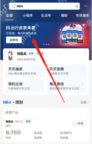 支付宝NBA出行码皮肤怎么获得