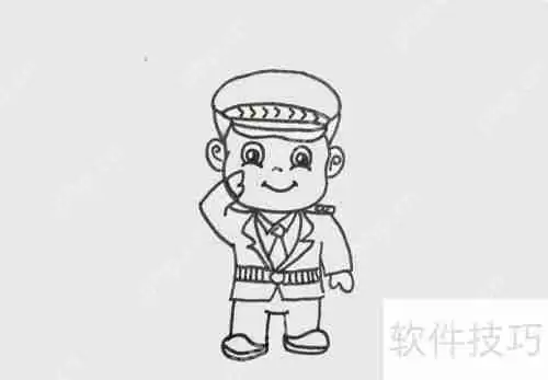 简笔画教程：特警怎么画