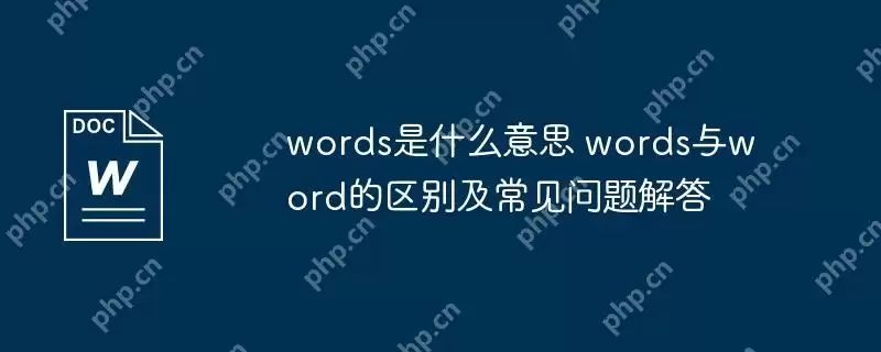 words是什么意思 words与word的区别及常见问题解答