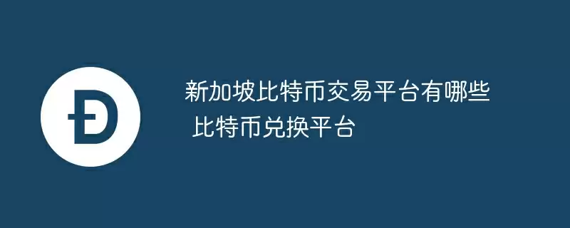 新加坡比特币交易平台有哪些 比特币兑换平台