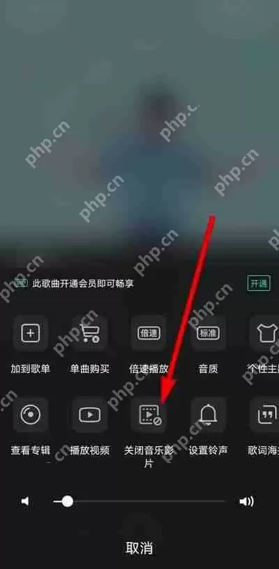 QQ音乐音乐影片如何取消