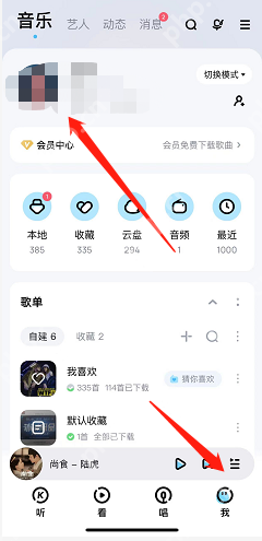 酷狗音乐访客记录怎么看