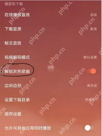 网易云音乐灰色歌曲怎么解锁