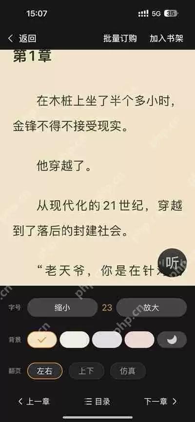 点众阅读怎么设置翻页模式