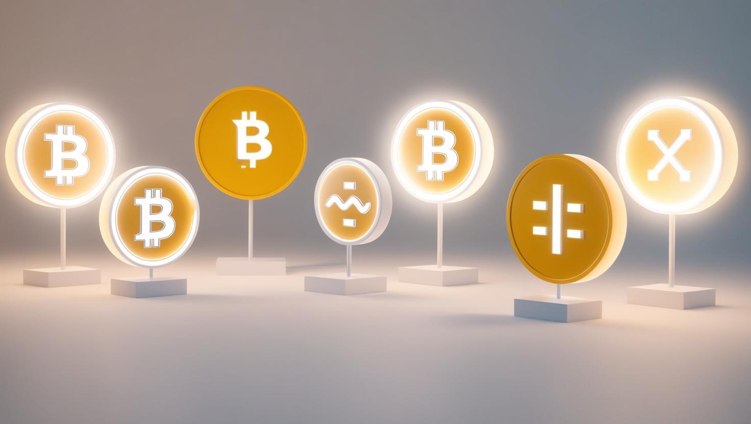 3D tokens，blockchain ， value icons in a light style, no more element, no word (11).jpg