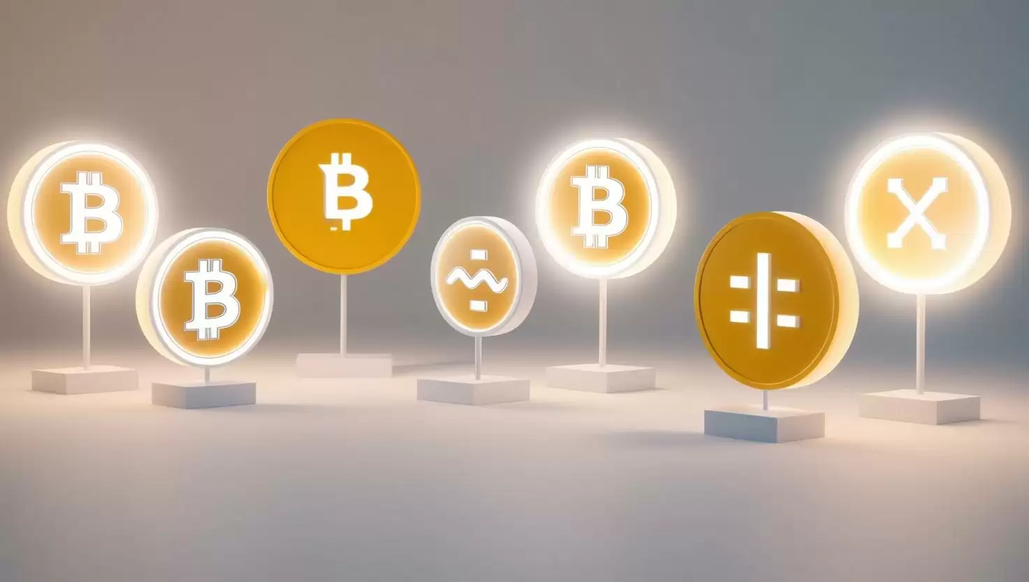 3D tokens,blockchain , value icons in a light style, no more element, no word (11).webp