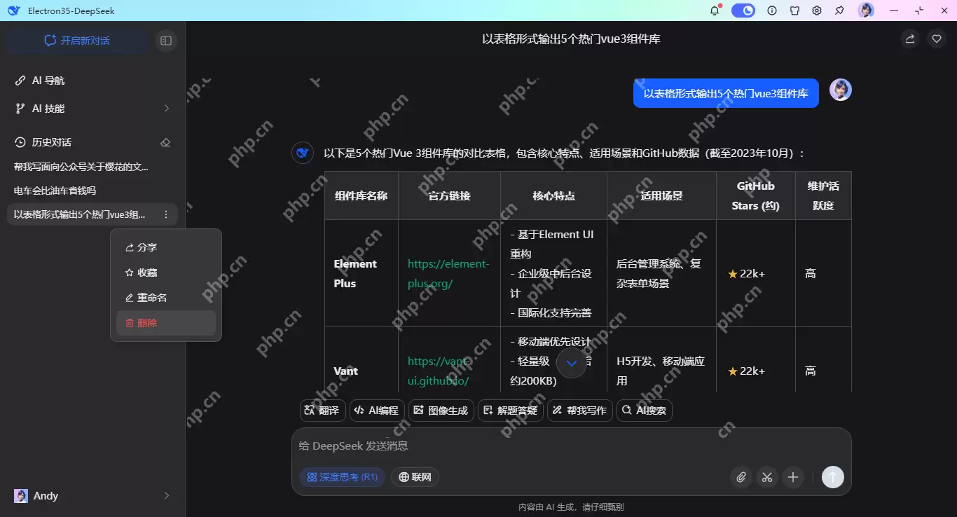 deepseek-electron基于Electron35+Vue3.5仿deepseek/豆包ai客户端助手