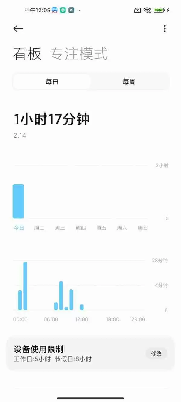 小米屏幕使用时间怎么看