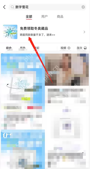 小红书数字雪花怎么领取