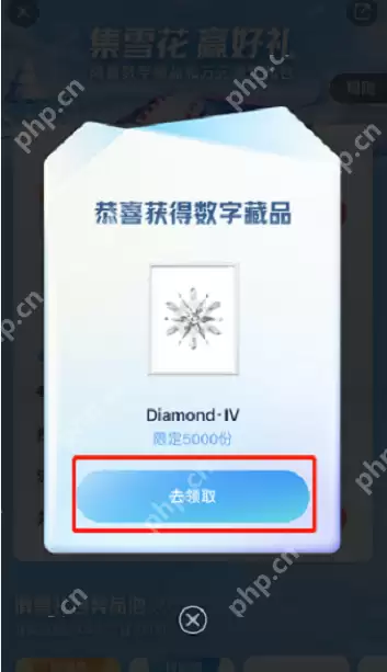 小红书数字雪花怎么领取