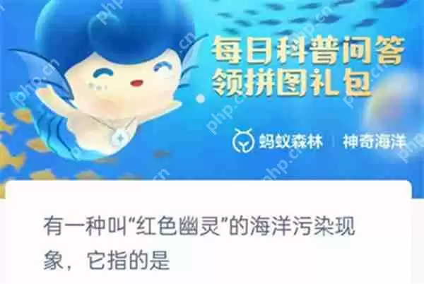 支付宝有一种叫红色幽灵的海洋污染现象是指的什么