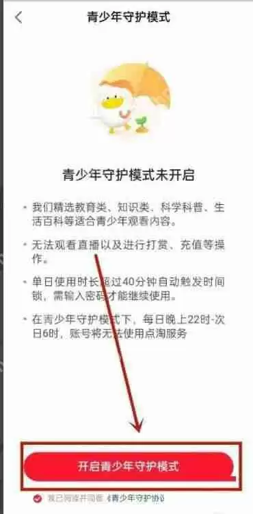 点淘未成年模式在哪里设置